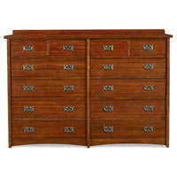 Mission Oak 12 Drawer Dresser