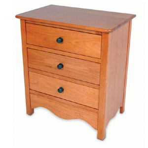 Copper River 3 Drawer Nightstand