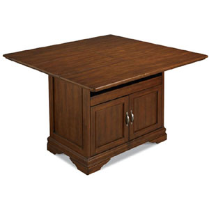 French Classics Island Table with Cabinet & Butterfly Leaf