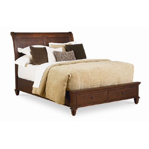 Home Basics King Sleigh Bed with Storage Drawers