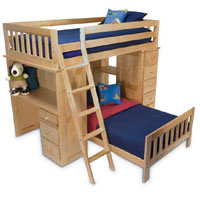 Birch Youth Study Loft Bed