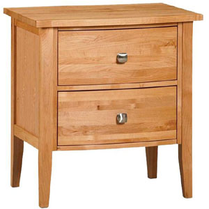 Townhouse 2 Drawer Nightstand In Natural Finish
