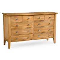 Vermont 10 Drawer Dresser In Natural Finish