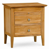 Vermont 3 Drawer Nighstand In Natural Finish