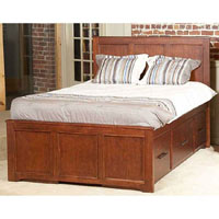 Shelter Bay Cal King Pedestal Storage Bed