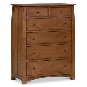 Sequoia Maple Curved 6 Drawer Chest