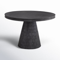 Israel 48" Mango Solid Wood Pedestal Dining Table by Joss and Main