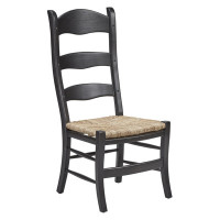 Carla Solid Wood Ladder Back Side Chair Black by Birch Lane