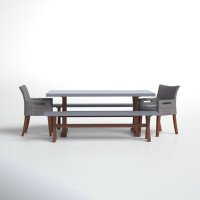 Fleur Rectangular 8 - Person 74" Long Dining Set with Cushions by Birch Lane
