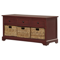 Adayla Solid Wood Drawers Storage Bench by Birch Lane