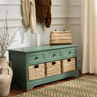 Adayla Solid Wood Drawers Storage Bench by Birch Lane