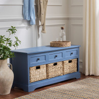 Adayla Solid Wood Drawers Storage Bench by Birch Lane