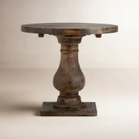 Farrer Solid Wood Pedestal End Table by Ophelia and Co.