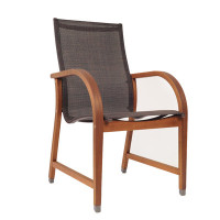 Alyisa Wood Modern Patio Dining Chair by Lark Manor