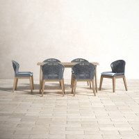 Daveney Rectangular 6 - Person 67" Long Dining Set with Cushions by Birch Lane