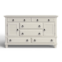 Onyx 6 Drawer Dresser w/2 Cabinets, White by Birch Lane