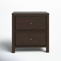 Nara 2 - Drawer Solid Wood Nightstand in Mocha by Birch Lane