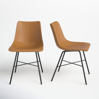 Bela Leather Dining Chair by Birch Lane