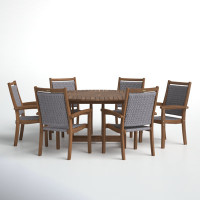 Fleur Round 6 - Person 63" Long Dining Set by Birch Lane