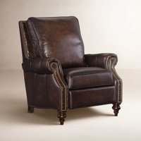 Lindley 32.75" Wide Genuine Leather Manual Club Recliner by Birch Lane