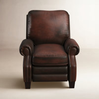 Jasmin 37" Wide Leather Manual Club Recliner by Birch Lane