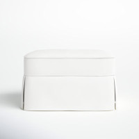 Amari 33" Rectangle Slipcovered Ottoman by Wayfair Custom Upholstery