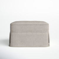 Amari 33" Rectangle Slipcovered Ottoman by Wayfair Custom Upholstery