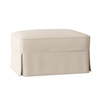 Amari 33" Rectangle Slipcovered Ottoman by Wayfair Custom Upholstery