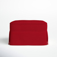 Amari 33" Rectangle Slipcovered Ottoman by Wayfair Custom Upholstery