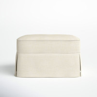 Amari 33" Rectangle Slipcovered Ottoman by Wayfair Custom Upholstery