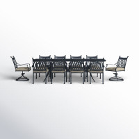 Brockport 11 Piece Dining Set with Cushions by Birch Lane