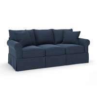 Amari 90" Round Arm Standard Sofa with Reversible Cushions by Wayfair Custom Upholstery
