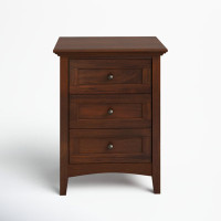 Melusina 3 Drawer Solid Wood Nightstand by Birch Lane