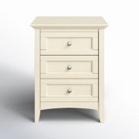 Melusina 3 Drawer Solid Wood Nightstand by Birch Lane