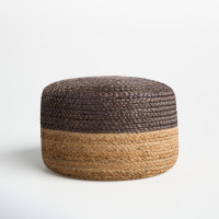 Teele 18" Wide Round Pouf Ottoman by Birch Lane