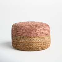 Teele 18" Wide Round Pouf Ottoman by Birch Lane