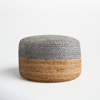 Teele 18" Wide Round Pouf Ottoman by Birch Lane