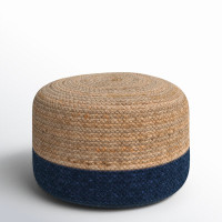 Teele 18" Wide Round Pouf Ottoman by Birch Lane