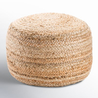 Teele 18" Wide Round Pouf Ottoman by Birch Lane
