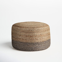 Teele 18" Wide Round Pouf Ottoman by Birch Lane
