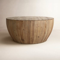 Bayer Solid Wood Drum Coffee Table by Birch Lane