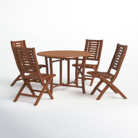 Fleur Brazilian Eucalyptus 5 Piece Dining Set by Birch Lane