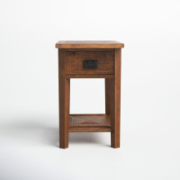 Inola Solid Wood End Table with Storage by Birch Lane