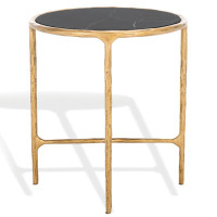 Evelynn Glass Cross Legs End Table by Joss and Main