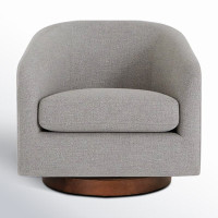 Bennett Upholstered Swivel Barrel Chair by AllModern