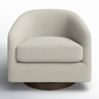 Bennett Upholstered Swivel Barrel Chair by AllModern