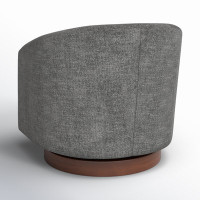 Bennett Upholstered Swivel Barrel Chair by AllModern
