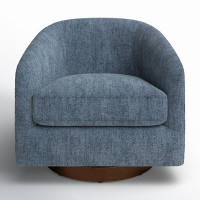 Bennett Upholstered Swivel Barrel Chair by AllModern