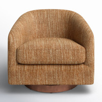 Bennett Upholstered Swivel Barrel Chair by AllModern