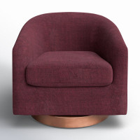 Bennett Upholstered Swivel Barrel Chair by AllModern